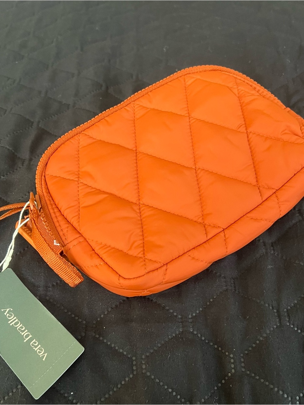 Vera Bradley Orange Quilted Featherweight Woodward Small Belt Bag NWT